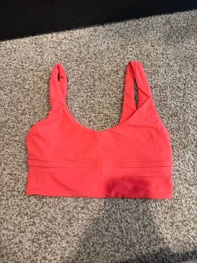 lululemon athletica Scoop Neck Sports Bra in Coral
